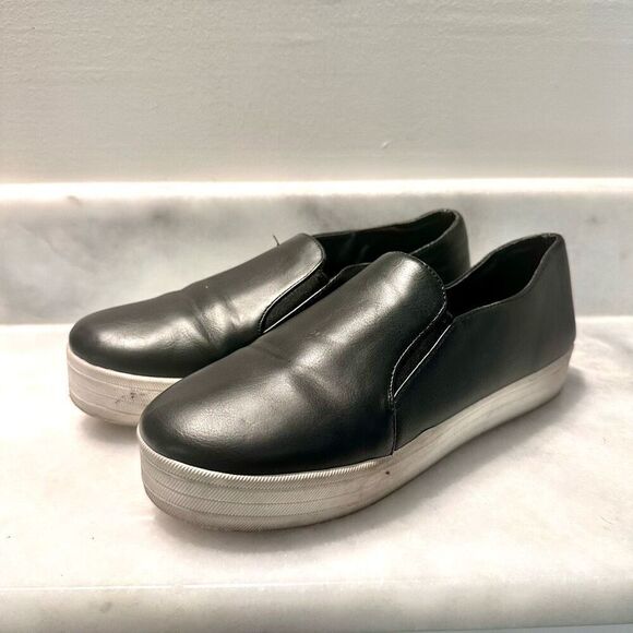 Breckelles Slip On Platform Sneaker Shoes Black Size 9 - Picture 1 of 12